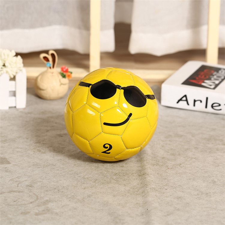 Emoji Pattern Sports Soccer Ball PVC Cover Official Size 2-2