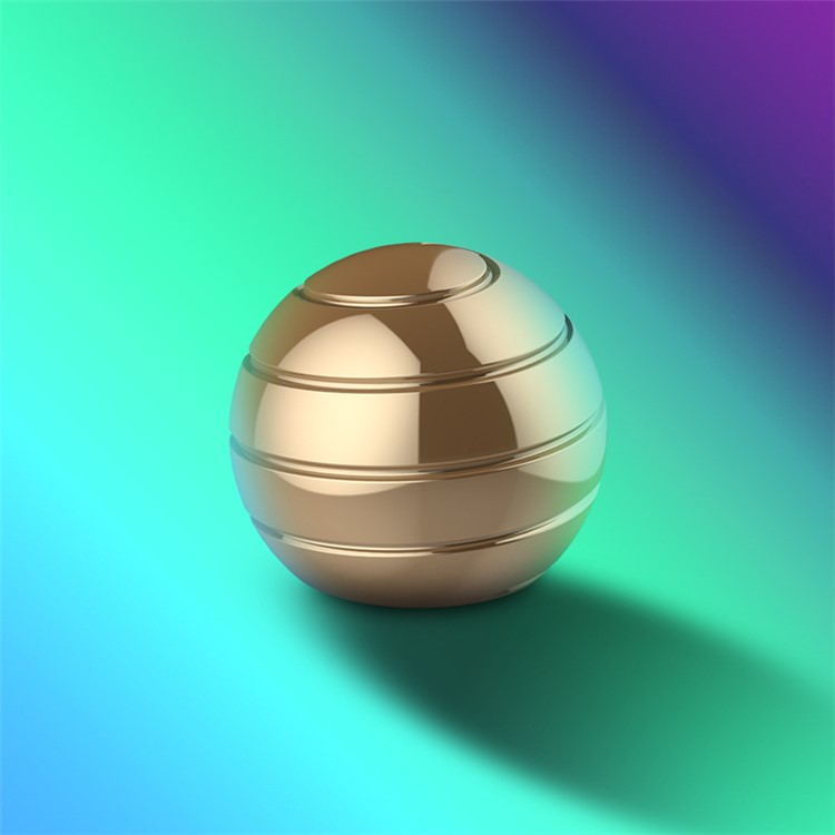 Purchased 40mm Desktop Spinning Toy Aluminium Vortecon Kinetic Desk Rotary Gyros Gold