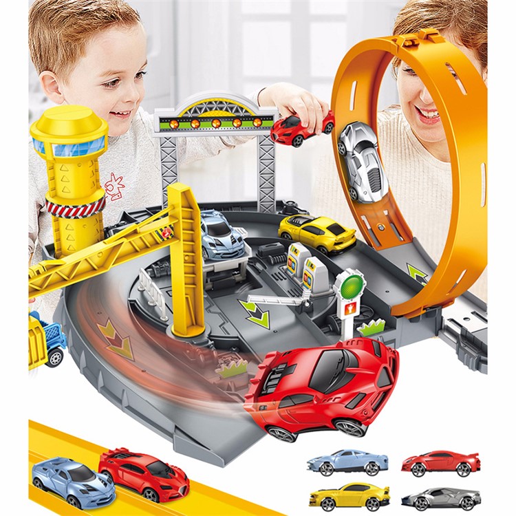 Toy Assembly Car Parking Model - Rotate Tracking Car Park-2