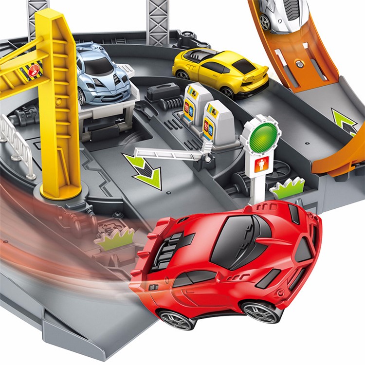 Toy Assembly Car Parking Model - Rotate Tracking Car Park-4