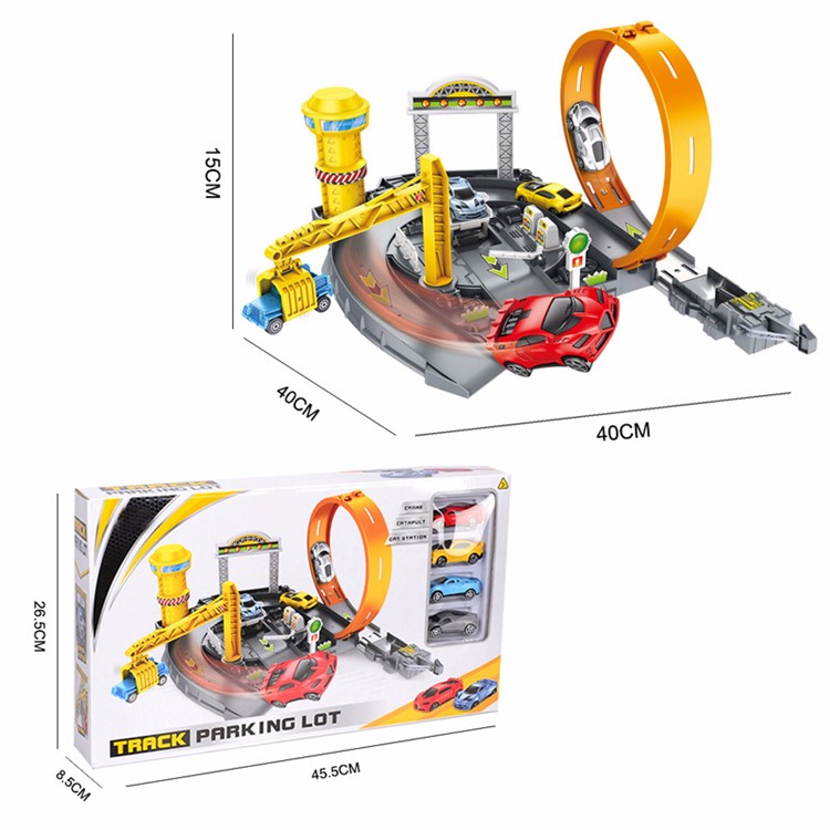 Toy Assembly Car Parking Model - Rotate Tracking Car Park-6