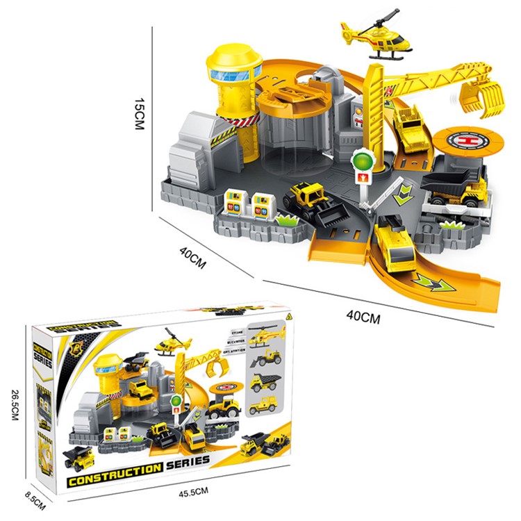 Toy Assembly Car Parking Model - Construction Site Parking Lot-4