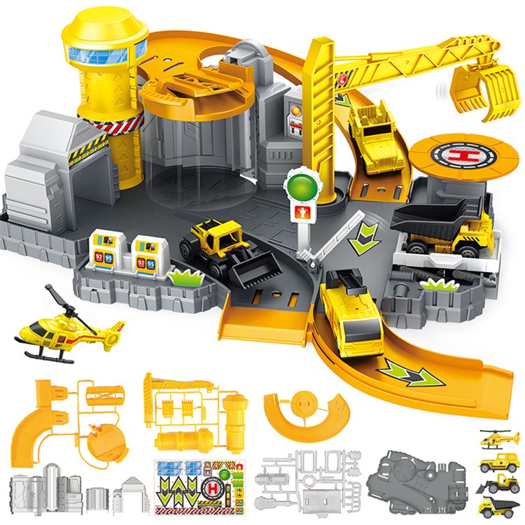 Toy Assembly Car Parking Model - Construction Site Parking Lot-8