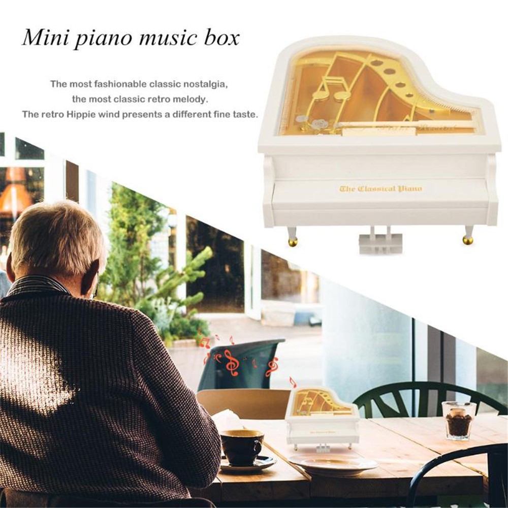 Romantic Piano Music Box Desktop Ornament Crafts for Room Decoration-3
