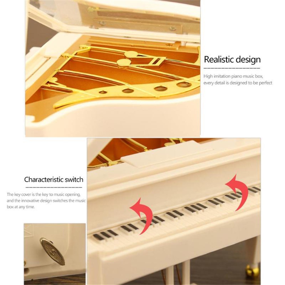 Romantic Piano Music Box Desktop Ornament Crafts for Room Decoration-6