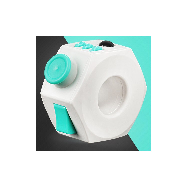 Creative Magic Fidget Ring Stress Reducer Hand Spinner Fidget Finger Toy - Cyan-2
