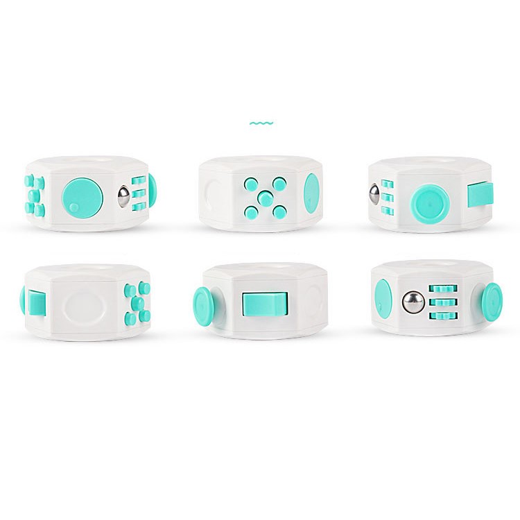 Creative Magic Fidget Ring Stress Reducer Hand Spinner Fidget Finger Toy - Cyan-3