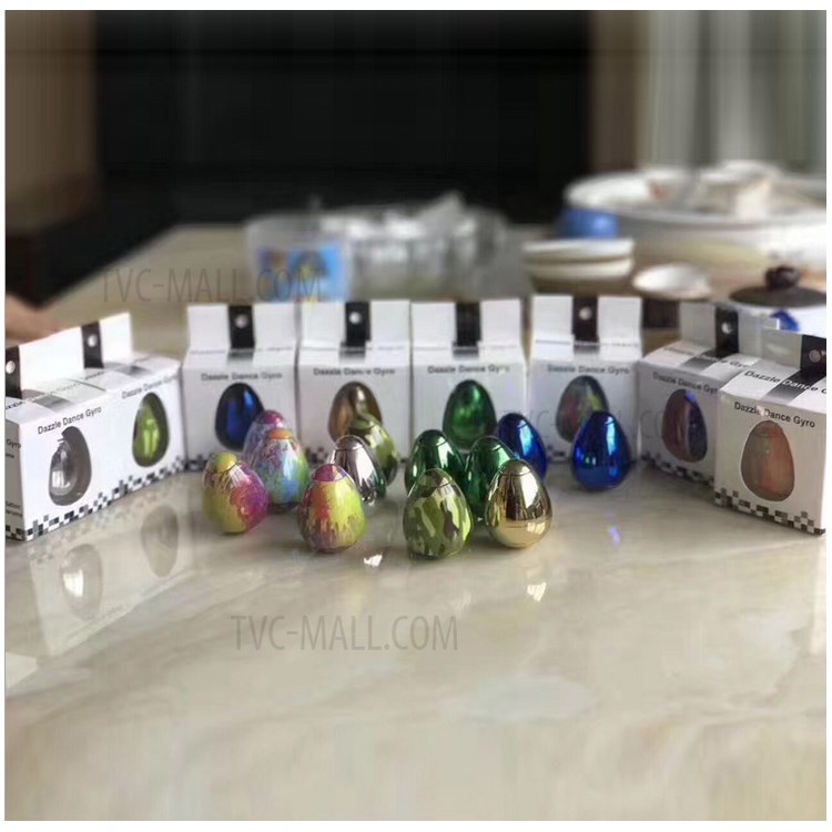 Dazzling Egg Tumbler Spinner Fidget Toy Plastic Stress Relief ADHD Anxiety Toy - Gold-5