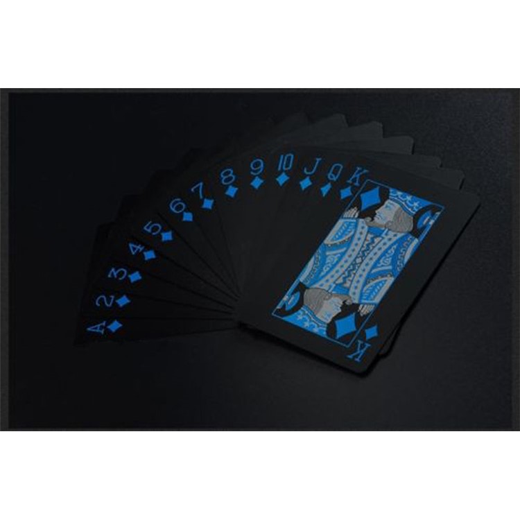 54Pcs Black Plastic PVC Poker Waterproof Playing Cards - Black-16