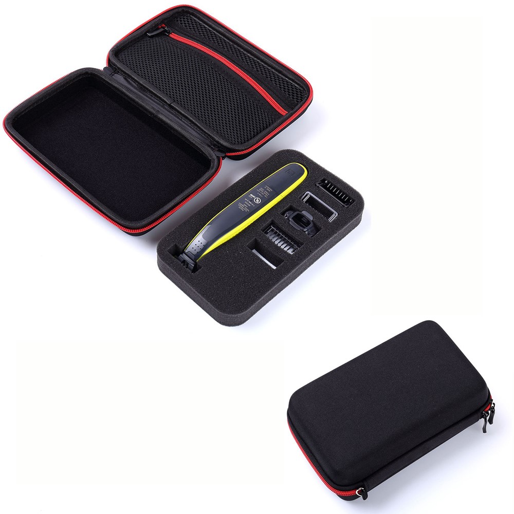 Hard Case Organizer Carrying Bag for Philips Norelco OneBlade Electric Trimmer Shaver QP2520/90/70 - Red-1