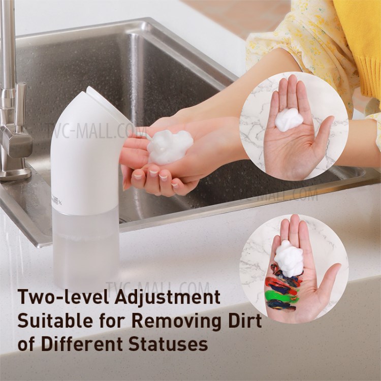 BASEUS Automatic Induction Hands Free Foaming Soap Dispenser with Foaming Soap - White-6