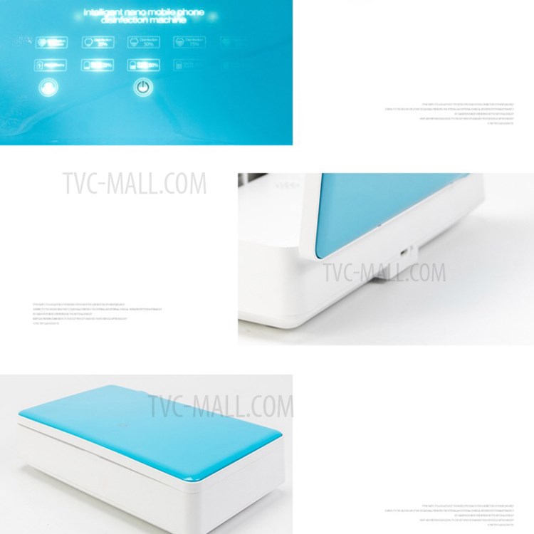 Celular Máscara Desinfectante UV Teléfono A03 De Desinfección Con Cargador De Aromaterapia Inalámbrico (versión Inglés) - Azul-3