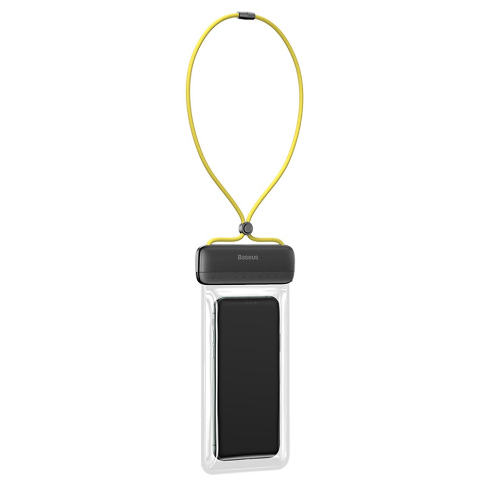 BASEUS Let's Go Slip Cover Waterproof Bag for under 7.2 inch Phones - Grey / Yellow-2