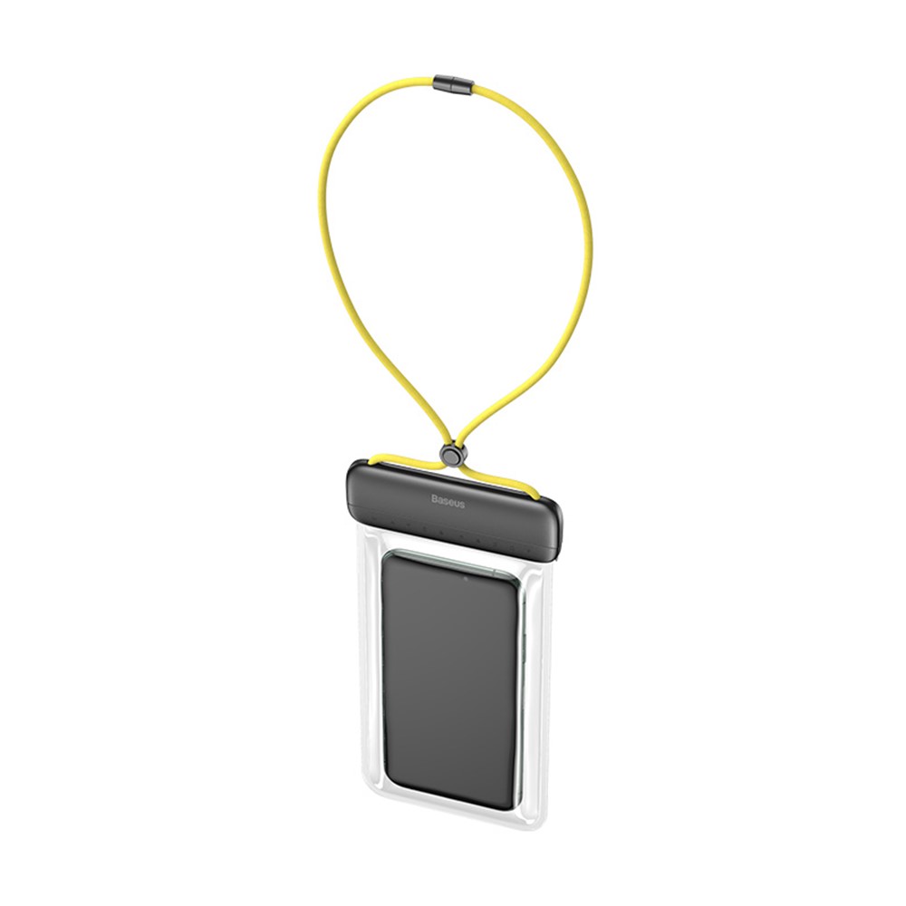 BASEUS Let's Go Slip Cover Waterproof Bag for under 7.2 inch Phones - Grey / Yellow-4