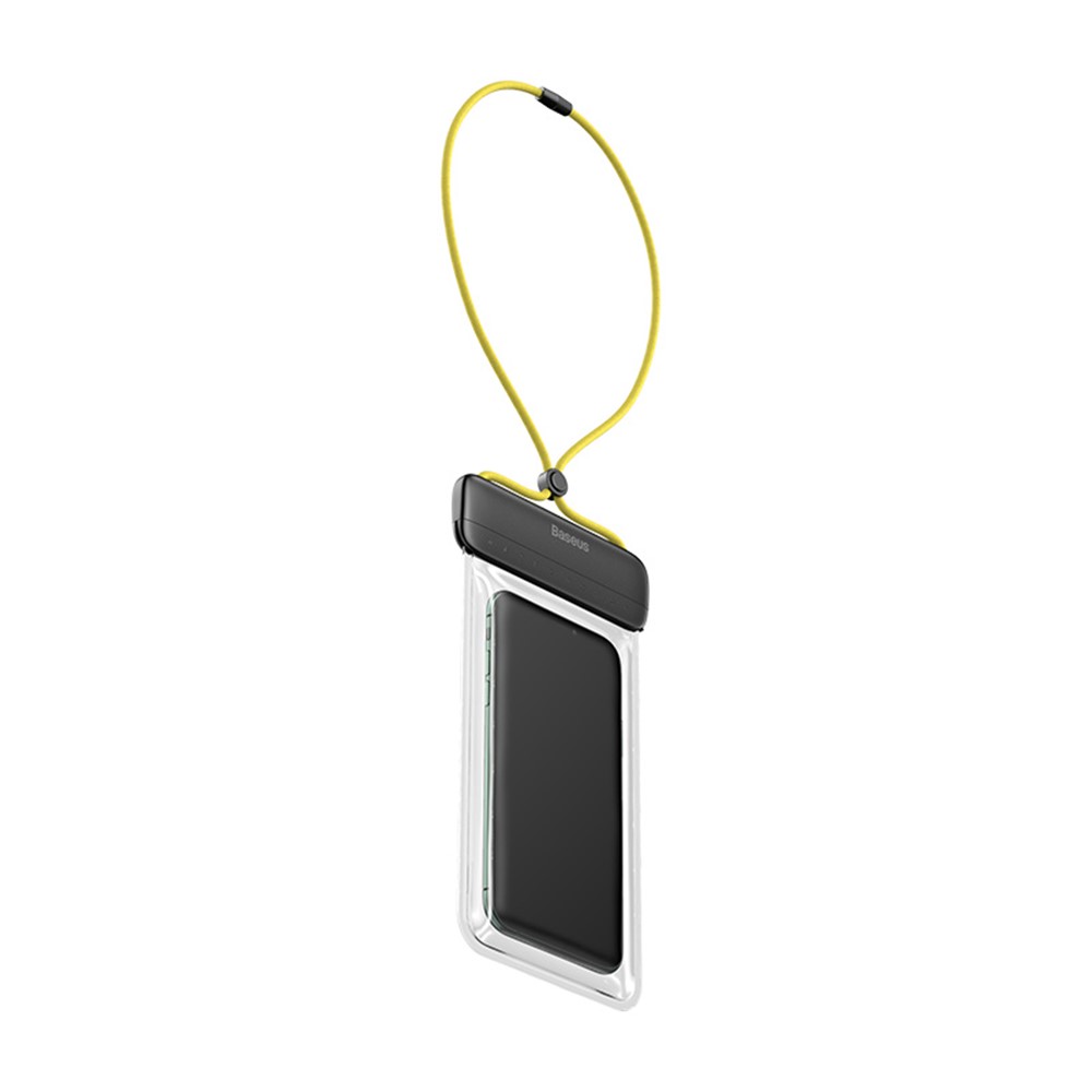 BASEUS Let's Go Slip Cover Waterproof Bag for under 7.2 inch Phones - Grey / Yellow-5
