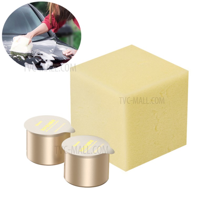 BASEUS 2Pcs Effervescent Balls with Car Washing Sponge Foam Pad-1