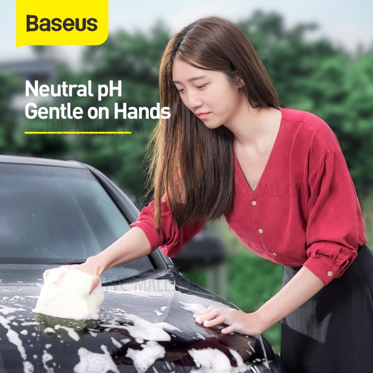 BASEUS 2Pcs Effervescent Balls with Car Washing Sponge Foam Pad-4
