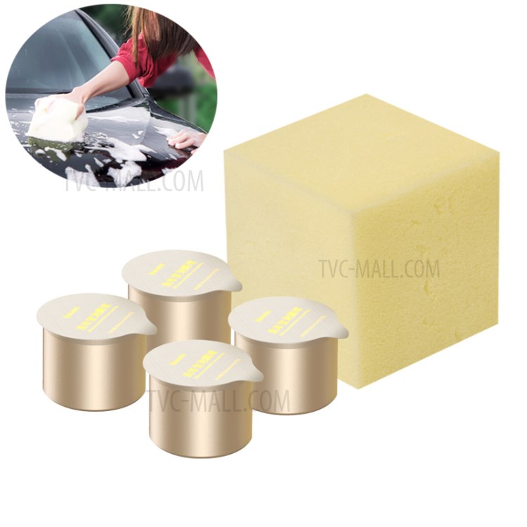 BASEUS 4Pcs Effervescent Balls with Washing Sponge Polishing Cleaning Foam Pad-1