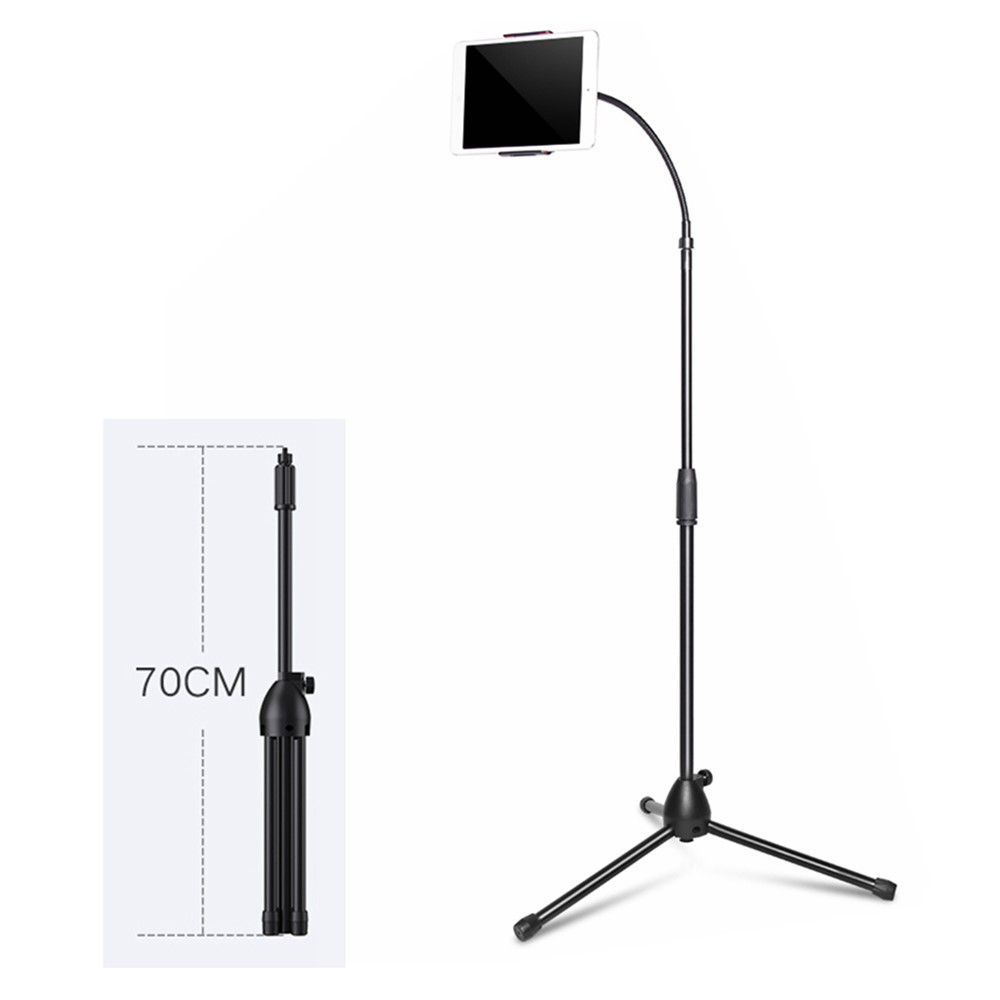 GF160 Mobile Phone Live Holder Tripod Floor Mount Stand for 3.5-10 inches Smartphone/Tablet/iPad-10