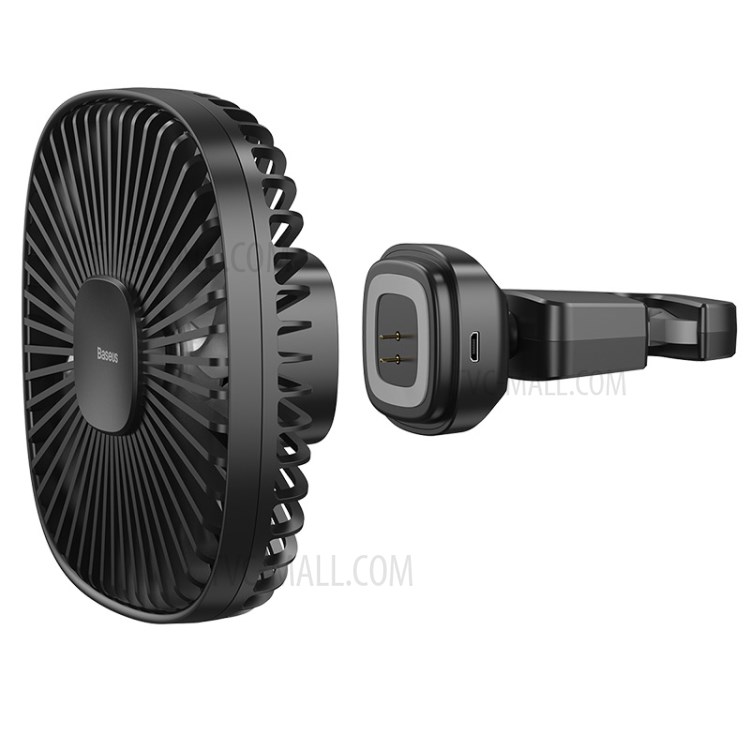 BASEUS Natural Wind Magnetic Rear Seat Fan Two Wind Speed Adjustable - Black-11