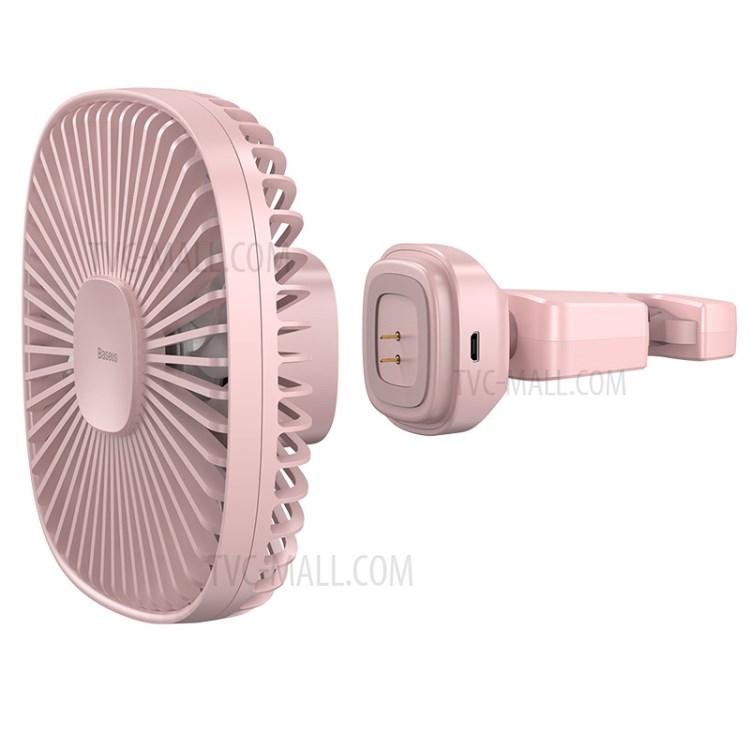 BASEUS Natural Wind Magnetic Rear Seat Fan Two Wind Speed Adjustable - Pink-11