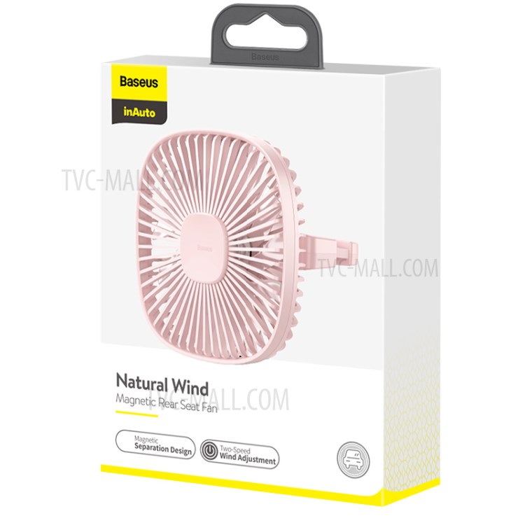 BASEUS Natural Wind Magnetic Rear Seat Fan Two Wind Speed Adjustable - Pink-14