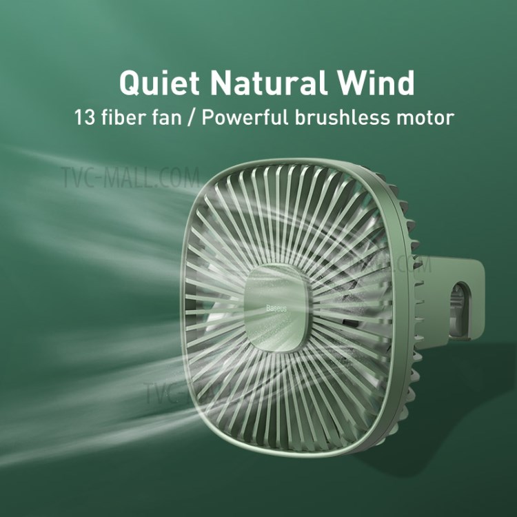 BASEUS Natural Wind Magnetic Rear Seat Fan Two Wind Speed Adjustable - Green-6
