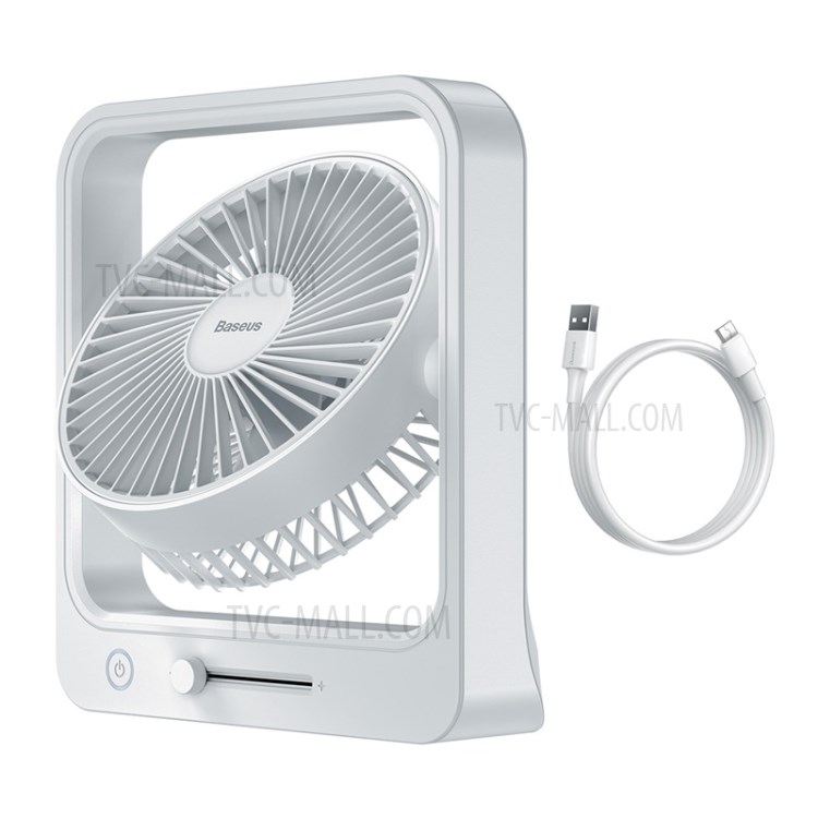 BASEUS 5400mAh Cube Shaking Fan EU Plug Cooler - White-12