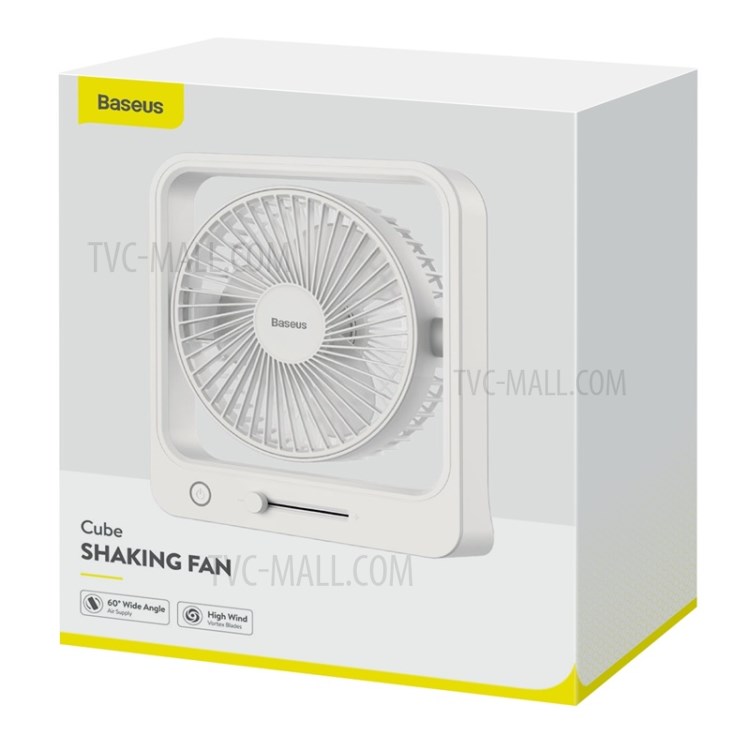 BASEUS 5400mAh Cube Shaking Fan EU Plug Cooler - White-17