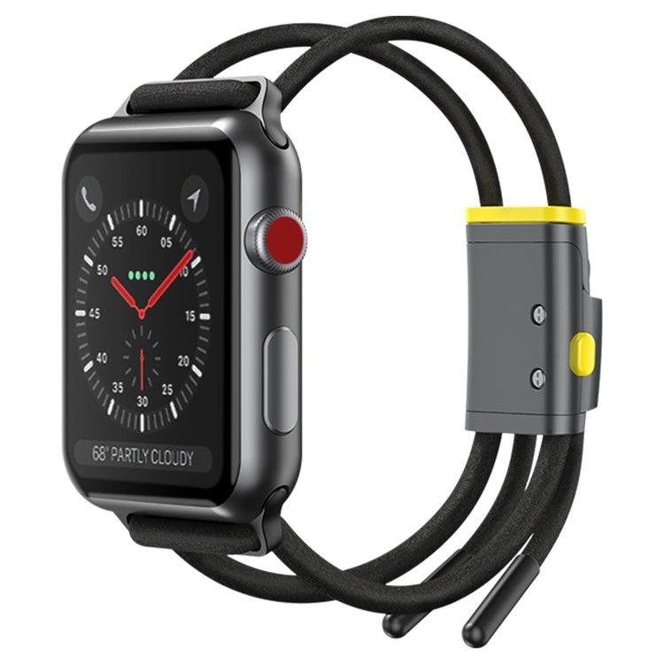 BASEUS Vamos Série Tubulares Pulseira De Relógio Para A Série Relógio Maçã 5/4 44 Milímetros / Série 3/2/1 42 milímetros - Preto-2