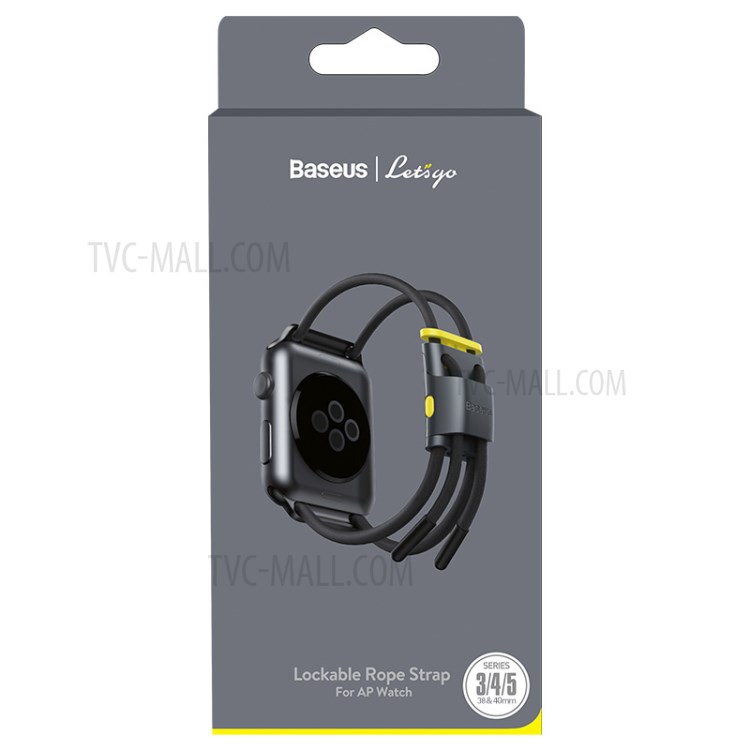 BASEUS Allons-y Série Évidées Bracelet Pour La Série Montre De Pomme 5/4 40mm / Série 3/2/1 38mm - Noir-14