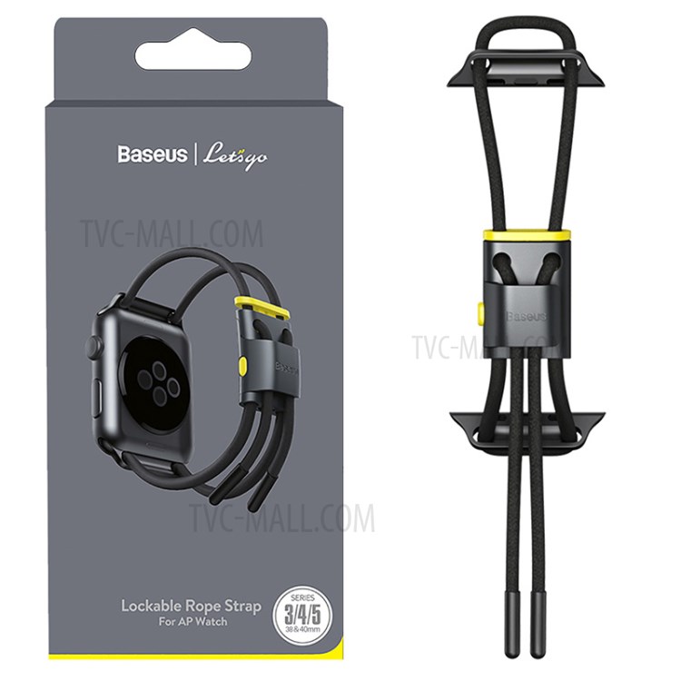 BASEUS Allons-y Série Évidées Bracelet Pour La Série Montre De Pomme 5/4 40mm / Série 3/2/1 38mm - Noir-16