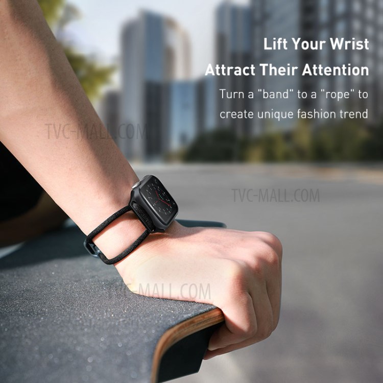 BASEUS Allons-y Série Évidées Bracelet Pour La Série Montre De Pomme 5/4 40mm / Série 3/2/1 38mm - Noir-4
