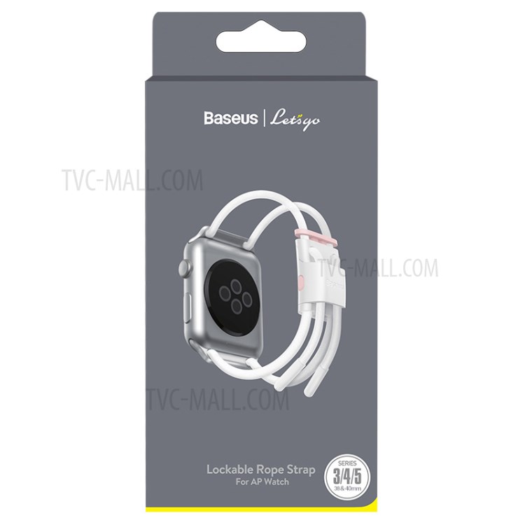 BASEUS Let's Go Series Cored Watch Strap for Apple Watch Series 5/4 40mm / Series 3/2/1 38mm - White-14