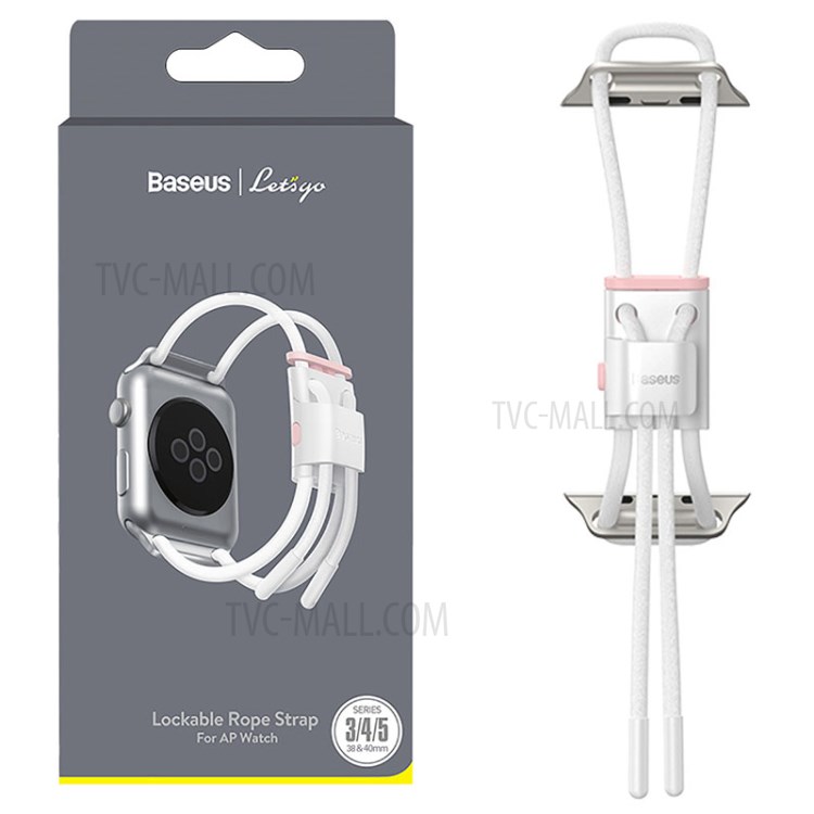 BASEUS Let's Go Series Cored Watch Strap for Apple Watch Series 5/4 40mm / Series 3/2/1 38mm - White-16