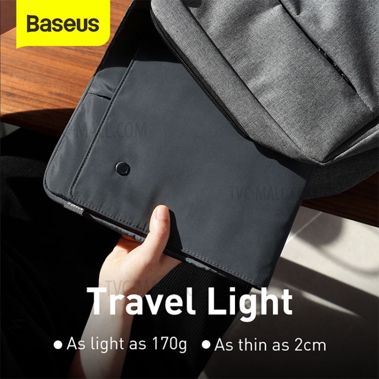 BASEUS Bases Imperméable Série Manches Sac D'ordinateur Portable Résistant Aux Rayures Pour 16 Pouces Portable Compurter - Gris Foncé-9