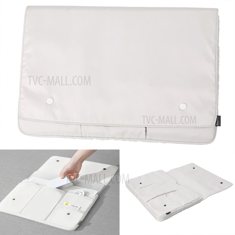 BASEUS Basics Series Waterproof Scratch-resistant Laptop Bag Sleeve for 16-inch Notebook Compurter - White-1