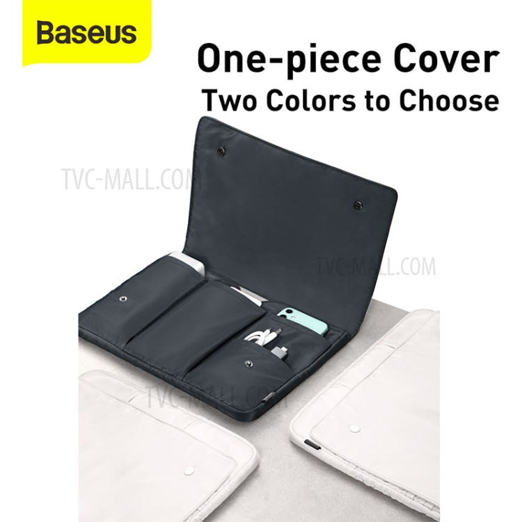 BASEUS Basics Series Waterproof Scratch-resistant Laptop Bag Sleeve for 16-inch Notebook Compurter - White-9