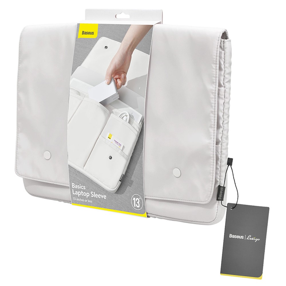 BASEUS Basics Series Waterproof Scratch-resistant Laptop Bag Sleeve for 13-inch Notebook Compurter - White-17