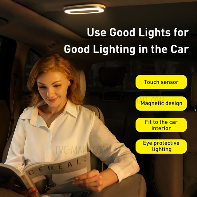BASEUS Car Bright Touch Sensor Reading Light - White-3