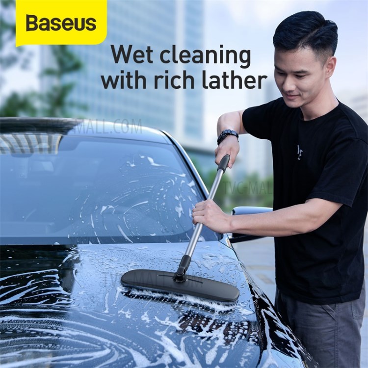 BASEUS Telescoping Car Wash Mop Cleaner Auto Dust Cleaning Brush Tool - Black-3