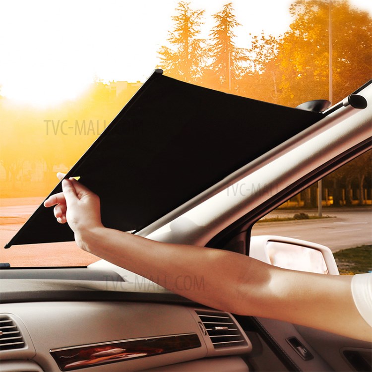 BASEUS 58# Auto Shade Car Retractable Curtain Front Windshield Car Sun Visor Block - Silver-4