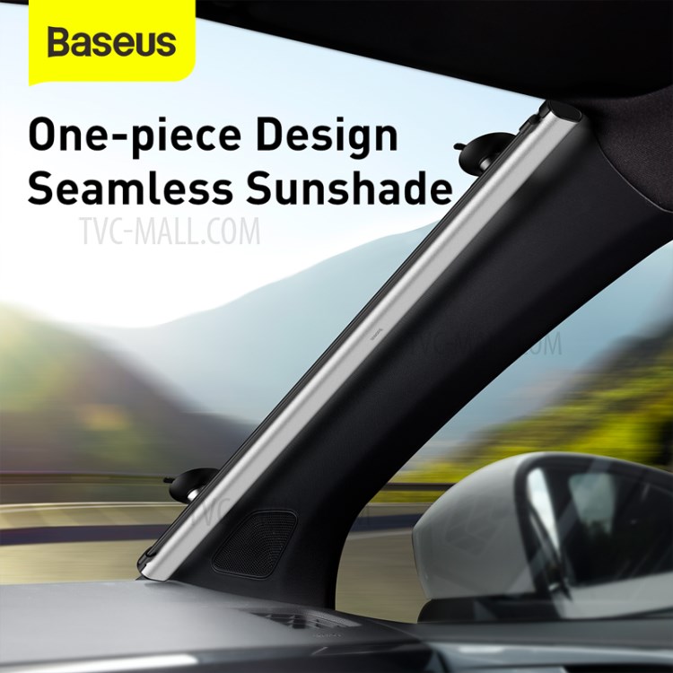 BASEUS 58# Auto Shade Car Retractable Curtain Front Windshield Car Sun Visor Block - Silver-7