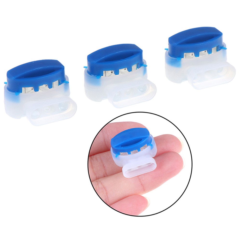 20 Pcs/Bag 314 Blue Connector 3-hole Terminal for 14-22AWG (0.5-1.5mm)-2