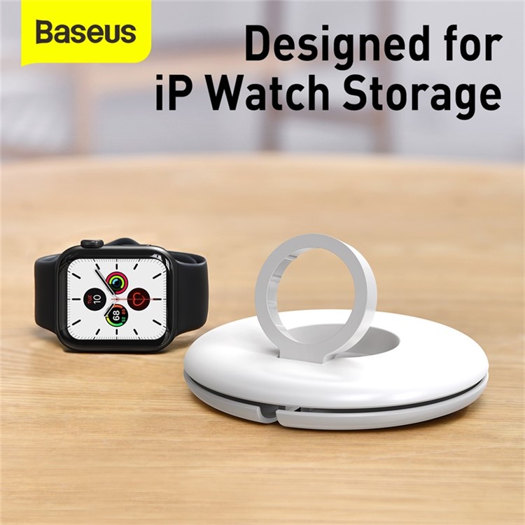 BASEUS Planet for iPhone Watch Charger Storage Box - White-9