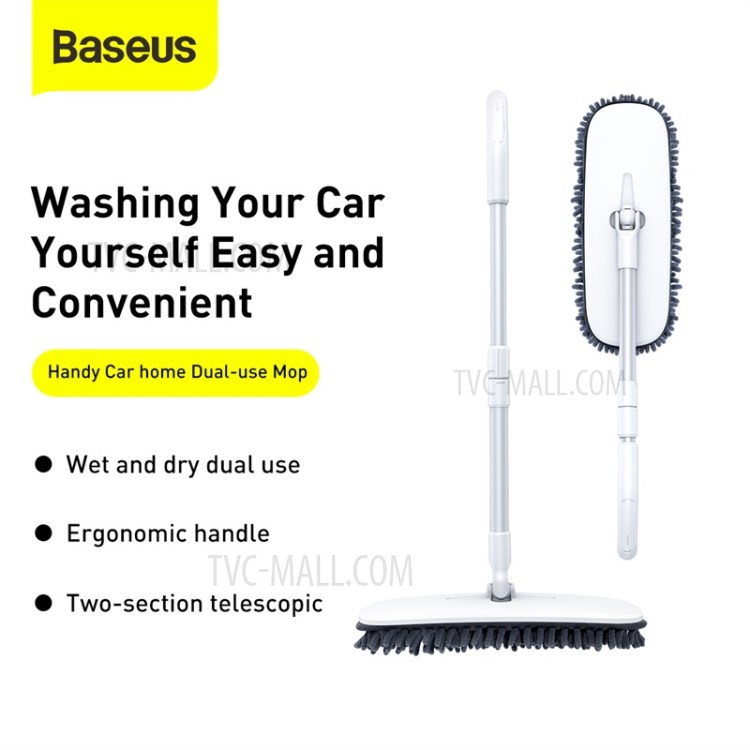 BASEUS Yihu 2 PCS Car Home Use Mop Replacement Cloths - Grey-12