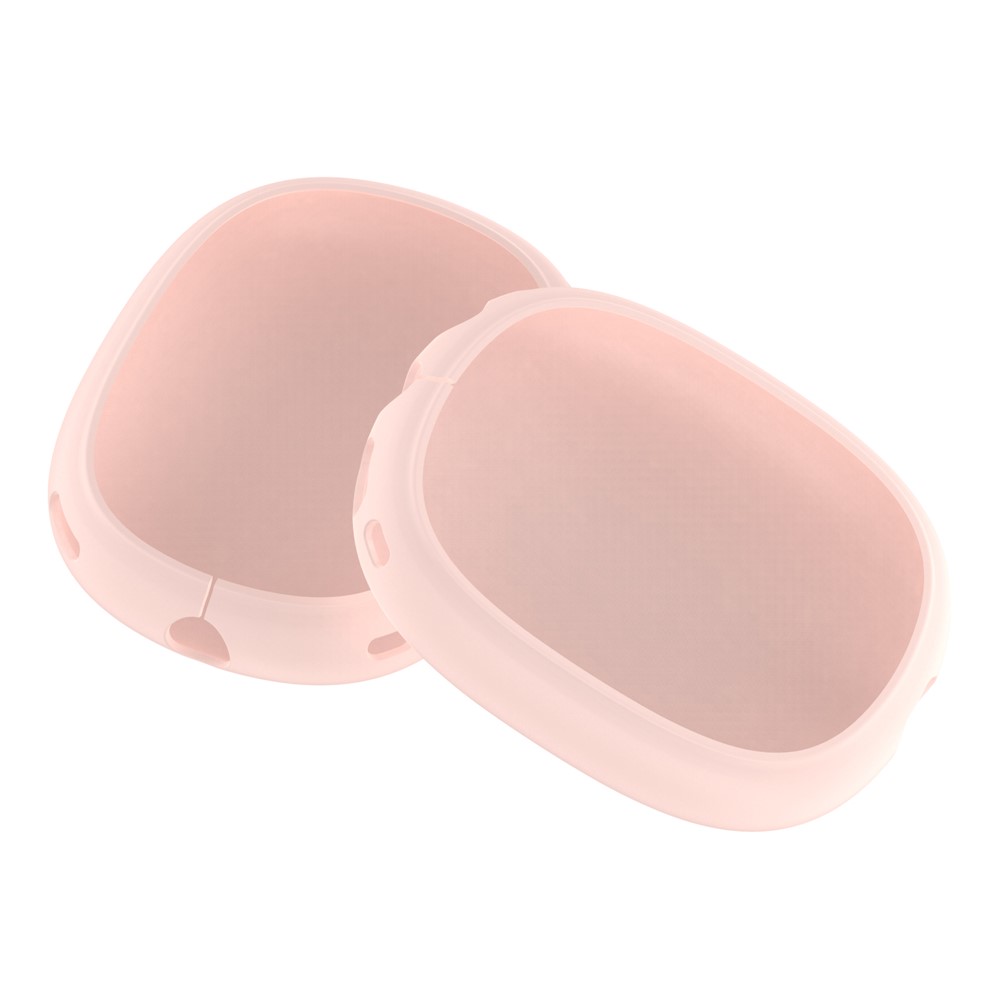 Silicone Case Cover for AirPods Max with USB-C Bluetooth-Compatible Headset Anti-Scratch Ear Pad Soft Shell Protectors - Pink