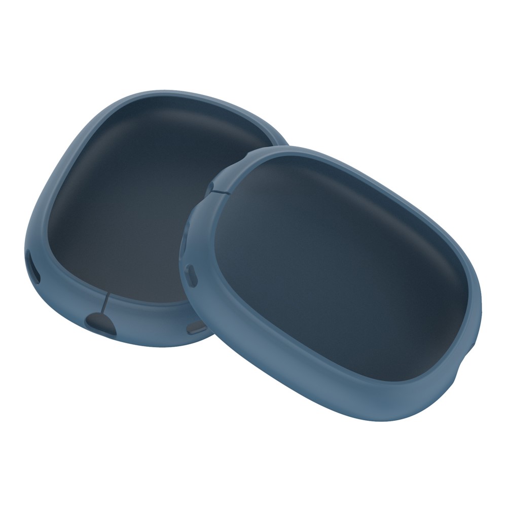 Silicone Case Cover for AirPods Max with USB-C Bluetooth-Compatible Headset Anti-Scratch Ear Pad Soft Shell Protectors - Blue
