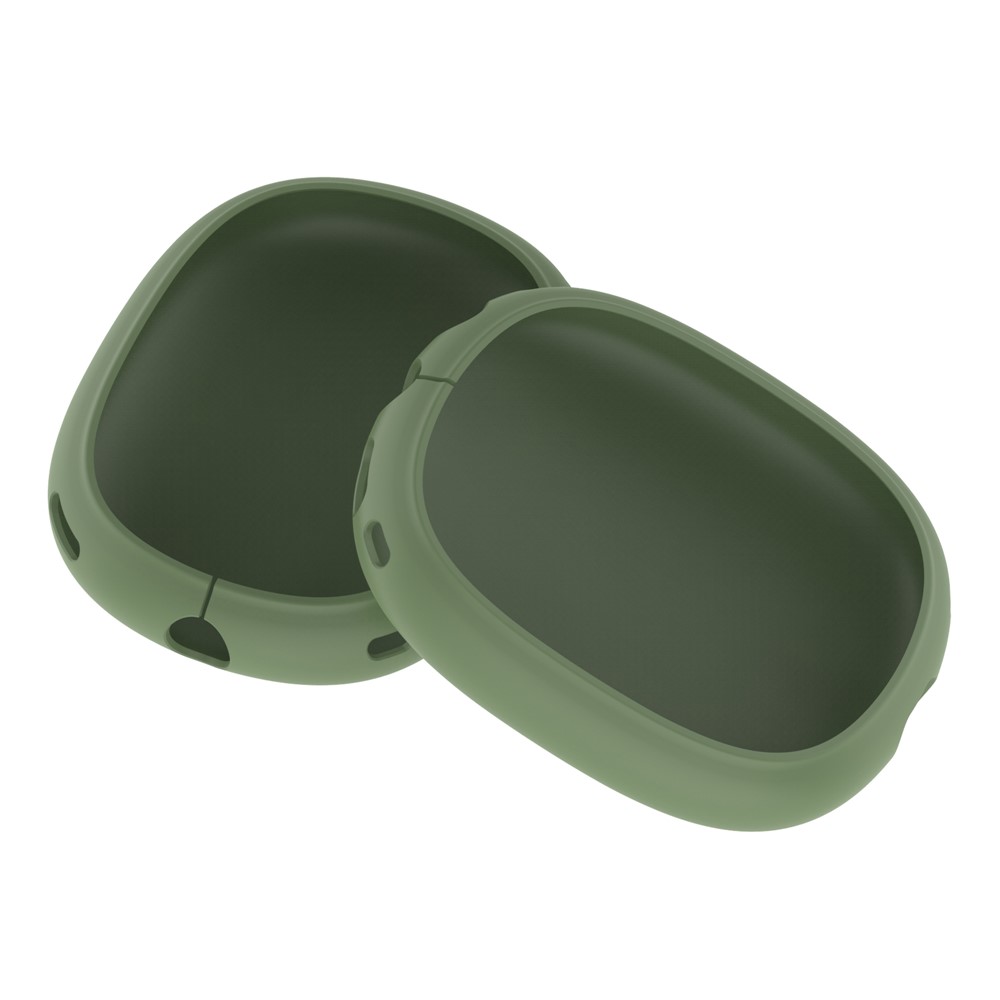 Silicone Case Cover for AirPods Max with USB-C Bluetooth-Compatible Headset Anti-Scratch Ear Pad Soft Shell Protectors - Light Green