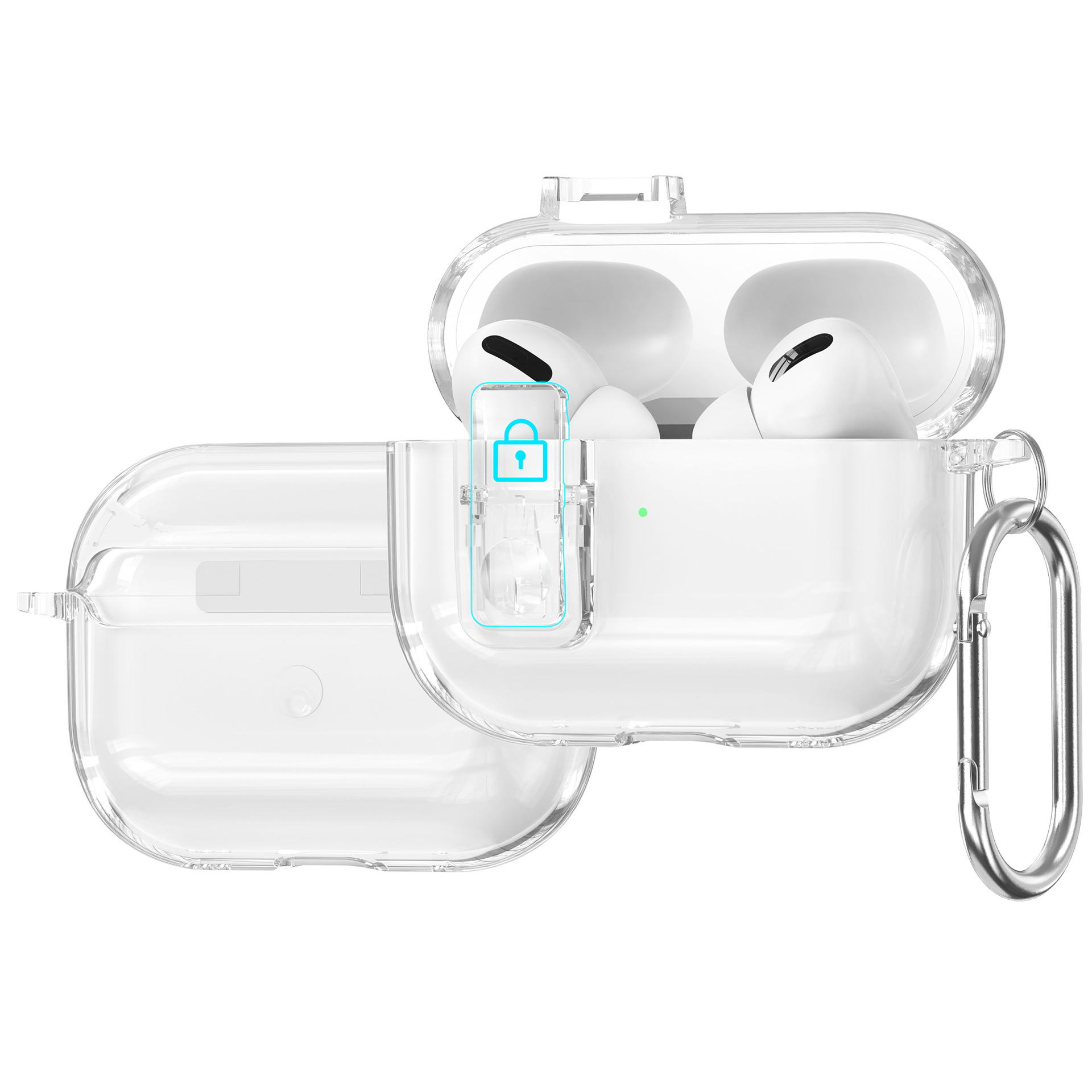 For AirPods Pro 3 Case TPU PC Clear Slim Anti Scratch Protective Cover - Clear